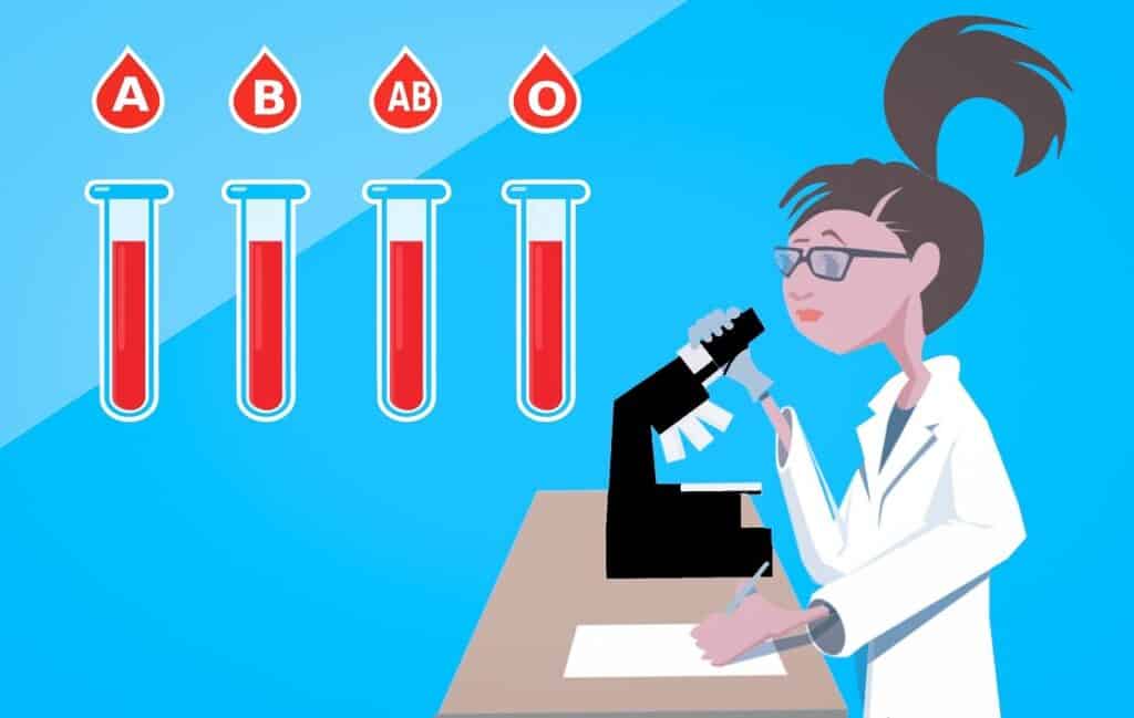 Illustration of a doctor looking through a microscope